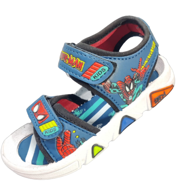 Muskan-Kids-Sandals-34ART-SPIDER-02-BLUE RED